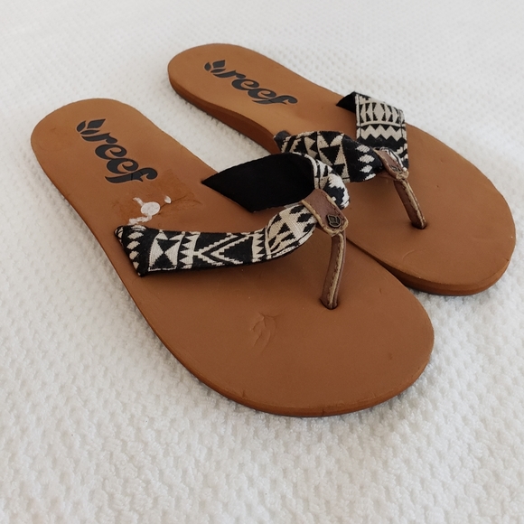 Reef Shoes - Reef Flip-flops Southwestern Aztec Design Womens Size 10